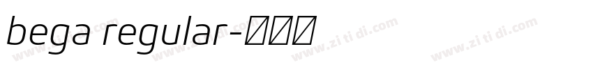 bega regular字体转换